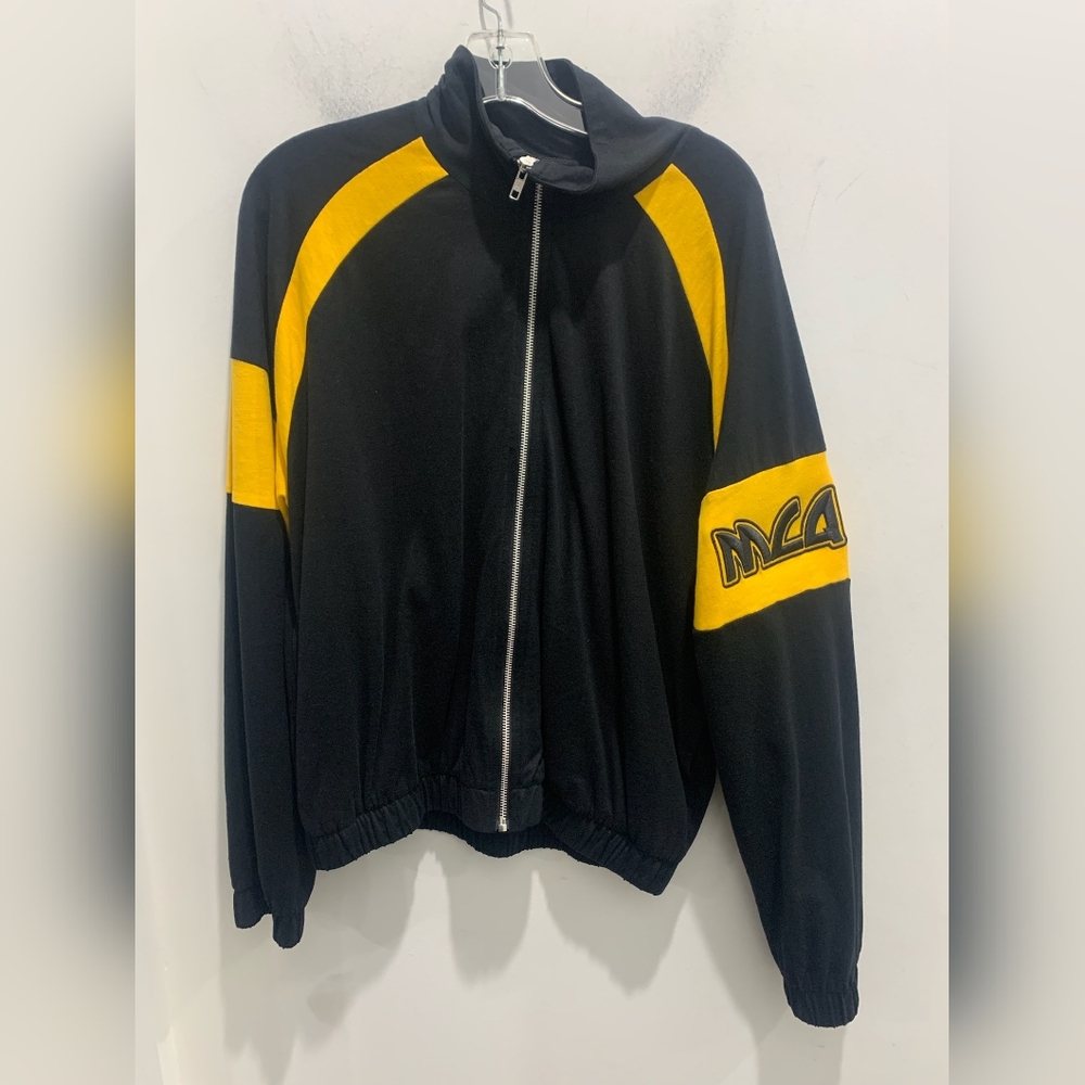 McQ by Alexander McQueen Black and Yellow Lightweight Zip-Up Jacket